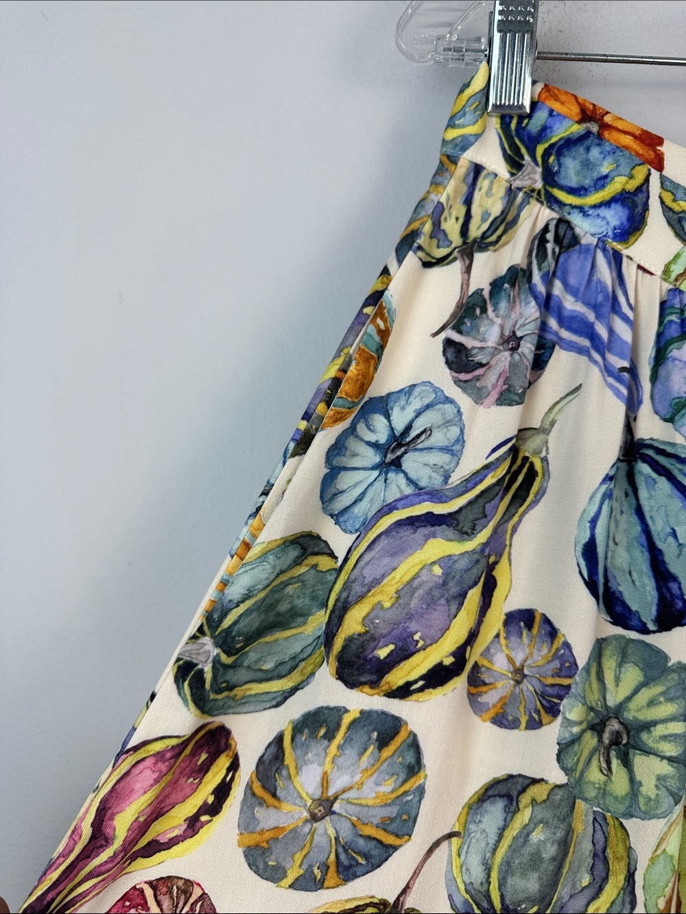 ModCloth Cream Floral A-Line Skirt with Multicolor Print - Picture 6 of 16